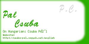 pal csuba business card